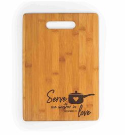 Personalized Bamboo "Handled" Cutting Board - Laser Engraved (100-115)