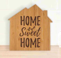 Personalized Bamboo 'House" Cutting Board - Laser Engraved