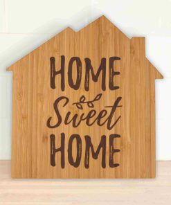 Personalized Bamboo 'House" Cutting Board - Laser Engraved