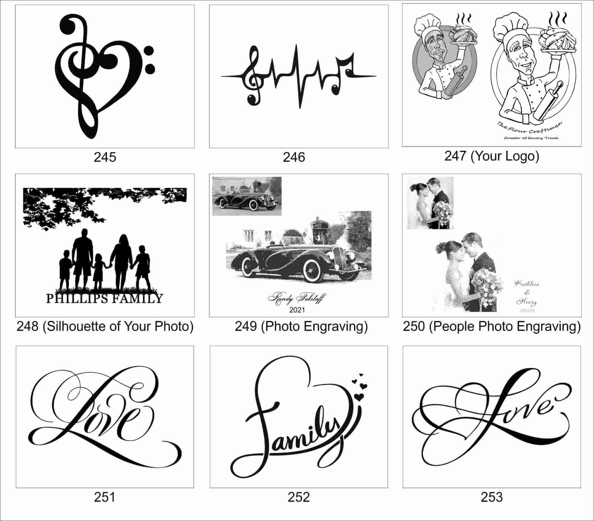 Personalized Cutting Board - Laser Engraved 245-253 - Image 2