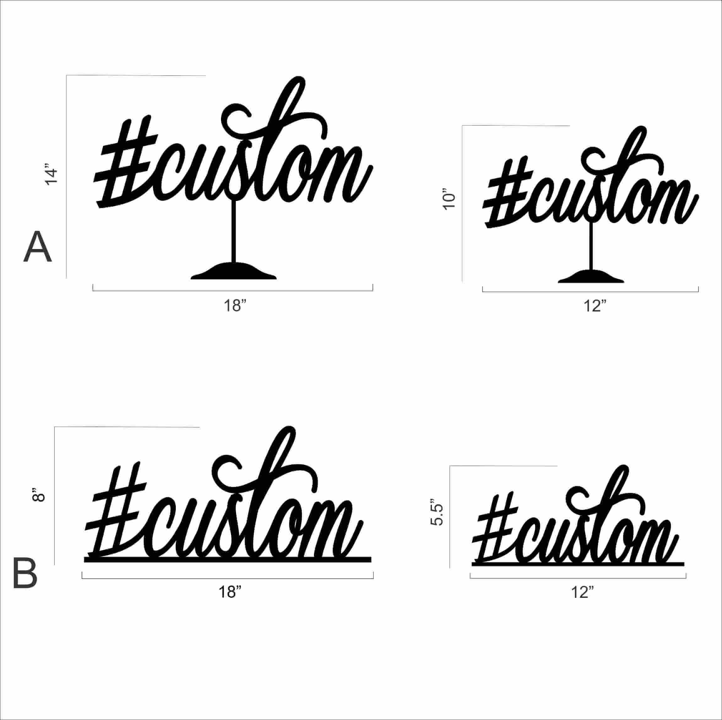 Table Sign - # Custom - Image 3