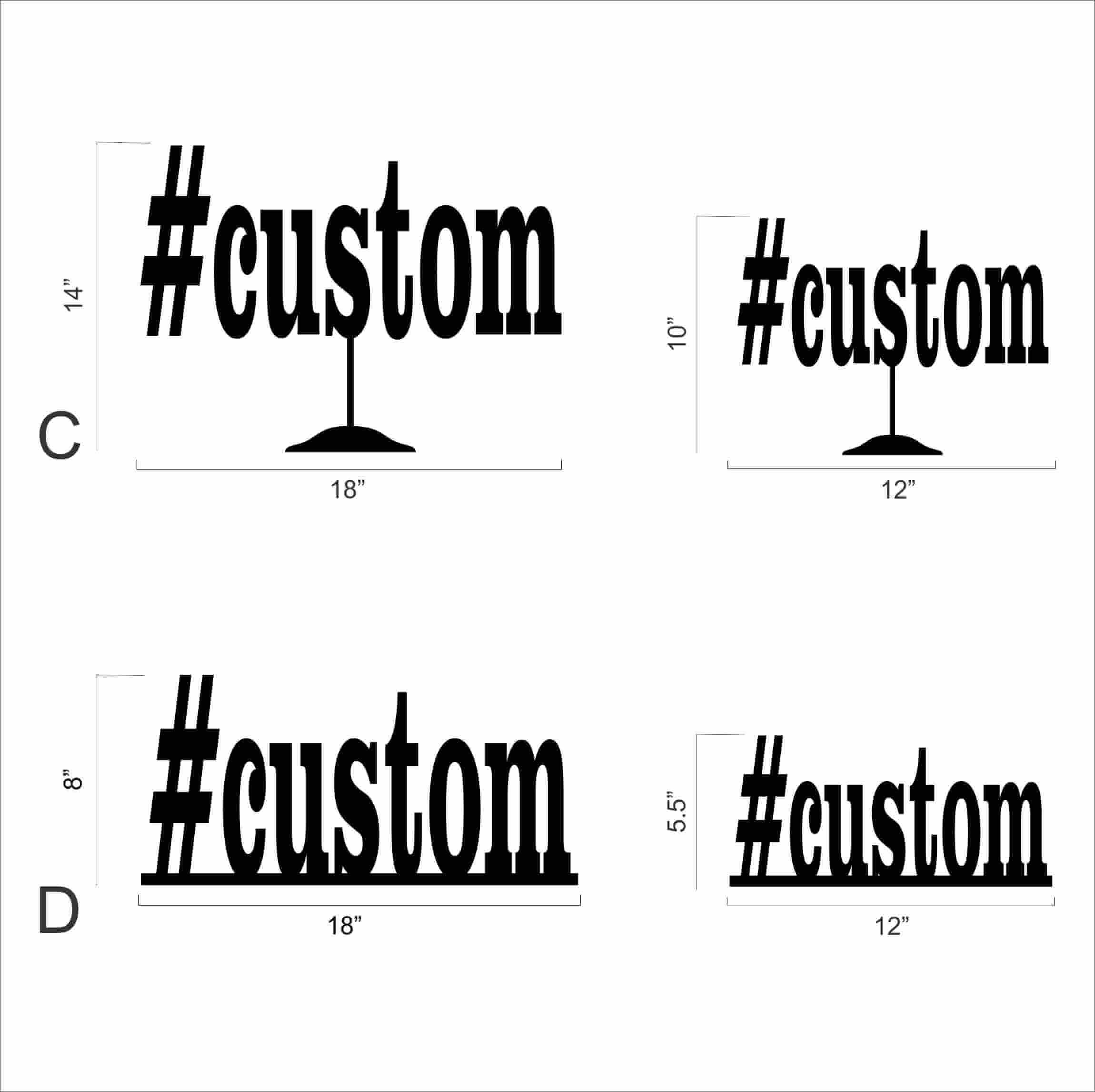 Table Sign - # Custom - Image 2