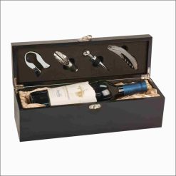 Matte Black Finish Single Wine Box With Tools