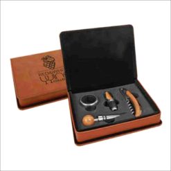 4-Piece Wine Tool Gift Set - Leatherette