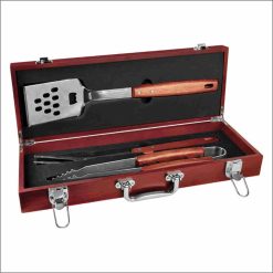 3-Piece Rosewood Finish BBQ Set