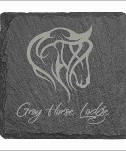 Lasered Slate Square Coasters - Set of 4