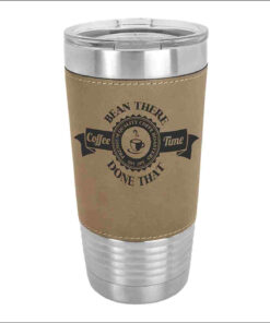 Polar Camel Leatherette 20 oz. Tumbler with Clear Lid