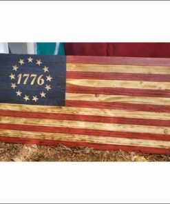 Rustic American Flag - BETSY ROSS 1776 (several versions, 3 sizes)
