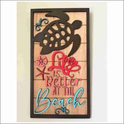 Layered Wall Decor - Life is Better at the Beach - rectangle (2 Layers)