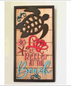 Layered Wall Decor - Life is Better at the Beach - rectangle (2 Layers)