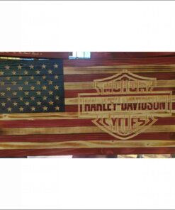 Rustic American Flag - Harley (2 versions, 3 sizes)