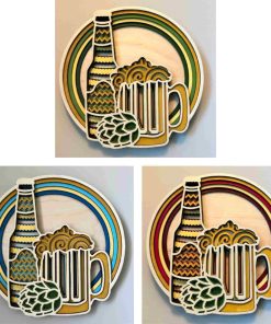 Layered Wall Decor - Beer (6 Layers), (3 colors)