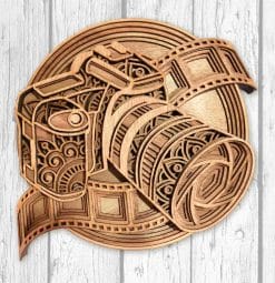 Layered Wall Decor - Camera (8 Layers)