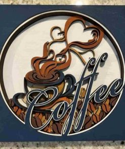 Layered Wall Decor - Coffee Shadow Box (7 Layers) - 4 colors