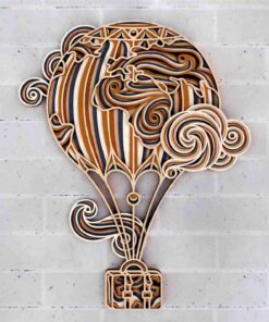 Layered Wall Decor - Hot Air Balloon (9 Layers)
