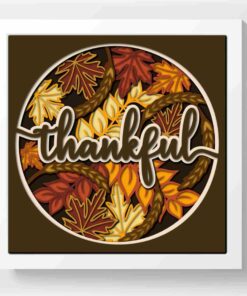 Layered Wall Decor - Thankful (9 Layers)