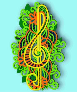 Layered Wall Decor - Treble Clef (6 Layers)