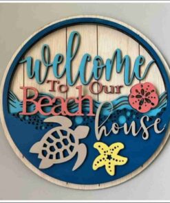 Layered Wall Decor - Welcome to Our Beach House (3 Layers)