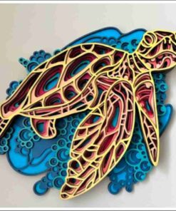 Layered Wall Decor - Sea Turtle (8 Layers)