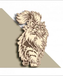 Layered Wall Decor - Cat (4 Layers)