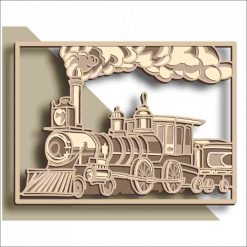 Layered Wall Decor - Train - Steam Engine (4 Layers)