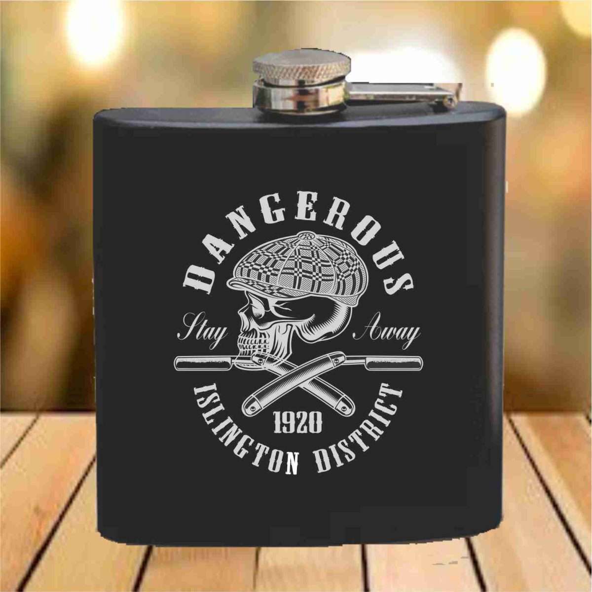 Flask - 6 oz. - Powder Coated Paint or Leather (#607)