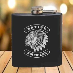 Flask - 6 oz. - Powder Coated Paint or Leather (#608)