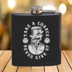 Flask - 6 oz. - Powder Coated Paint or Leather (#610)