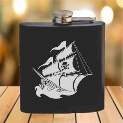 Flask - 6 oz. - Powder Coated Paint or Leather (#613)