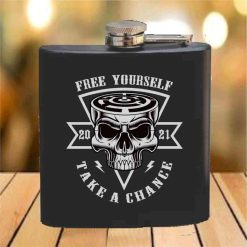 Flask - 6 oz. - Powder Coated Paint or Leather (#617)