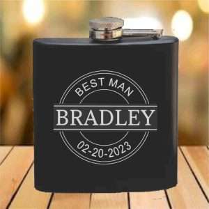 Flask - 6 oz. - Powder Coated Paint or Leather (#620)