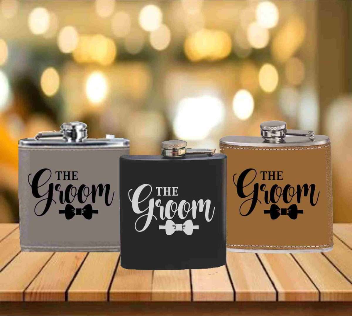 Flask - 6 oz. - Powder Coated Paint or Leather (#627) - Image 2