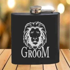 Flask - 6 oz. - Powder Coated Paint or Leather (#628)