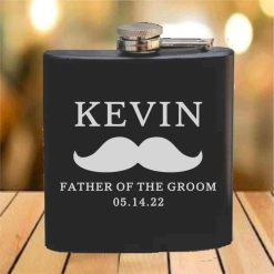 Flask - 6 oz. - Powder Coated Paint or Leather (#630)