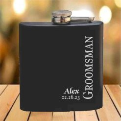 Flask - 6 oz. - Powder Coated Paint or Leather (#632)