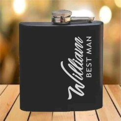 Flask - 6 oz. - Powder Coated Paint or Leather (#633)