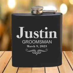 Flask - 6 oz. - Powder Coated Paint or Leather (#634)