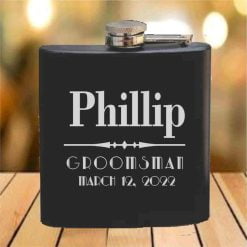 Flask - 6 oz. - Powder Coated Paint or Leather (#637)