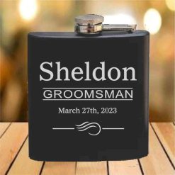 Flask - 6 oz. - Powder Coated Paint or Leather (#638)