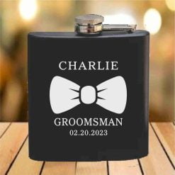 Flask - 6 oz. - Powder Coated Paint or Leather (#643)