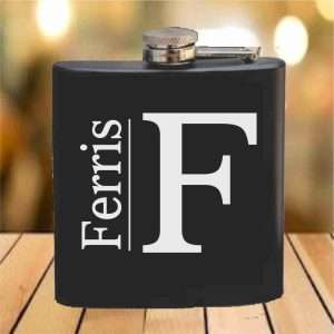 Flask - 6 oz. - Powder Coated Paint or Leather (#644)