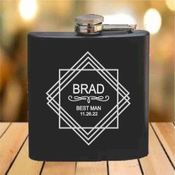 Flask - 6 oz. - Powder Coated Paint or Leather (#645)