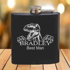 Flask - 6 oz. - Powder Coated Paint or Leather (#646)