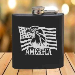 Flask - 6 oz. - Powder Coated Paint or Leather (#647)