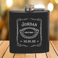 Flask - 6 oz. - Powder Coated Paint or Leather (#649)