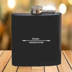 Flask - 6 oz. - Powder Coated Paint or Leather (#650)