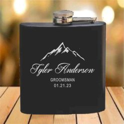 Flask - 6 oz. - Powder Coated Paint or Leather (#652