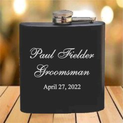 Flask - 6 oz. - Powder Coated Paint or Leather (#653)