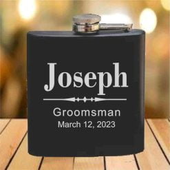 Flask - 6 oz. - Powder Coated Paint or Leather (#654)