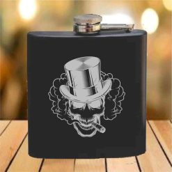 Flask - 6 oz. - Powder Coated Paint or Leather (#655)